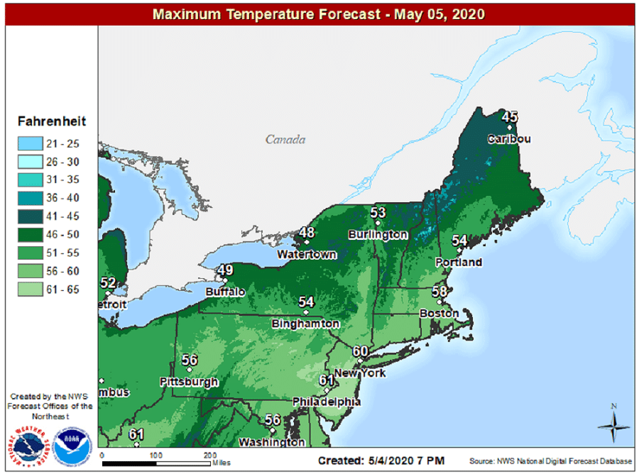 Today’s Weather: Cooler Air Flows Into The Region