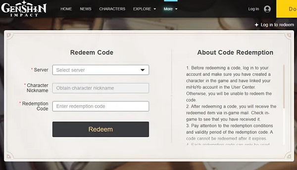 Genshin Redeem Code Website {October 2021} Get Discount Codes Here!