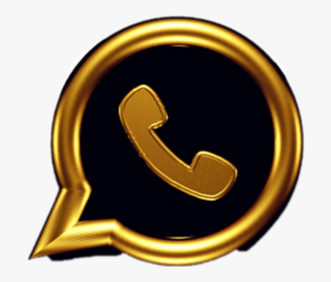 WhatsApp logo in GOLD