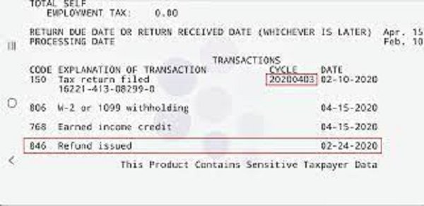 Code 150 on IRS Transcript 2022 {Feb} Conclusion!