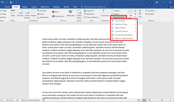 Add Page Number In Word