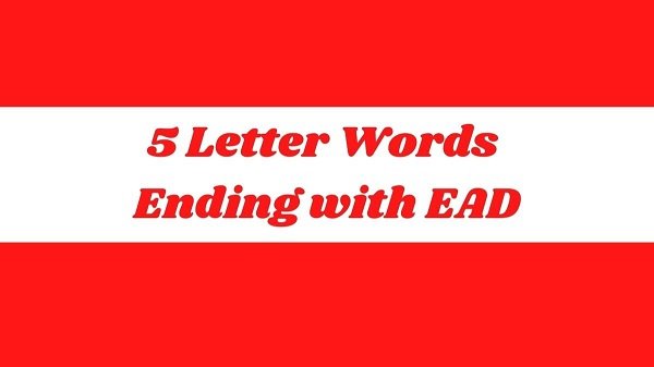 5 Letter Words Ending Ead {July} Conclusion