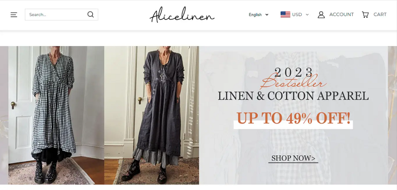 Alicelinen Review 2023: Real Retailer For Fashionable Wears or Scam?
